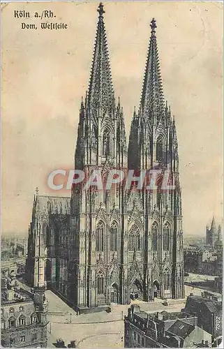 Ansichtskarte AK Koln a rh Dom Weltfeite