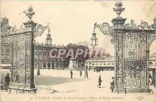 Cartes postales Nancy Grilles de Jean Lamour Place et Statue Stanislas