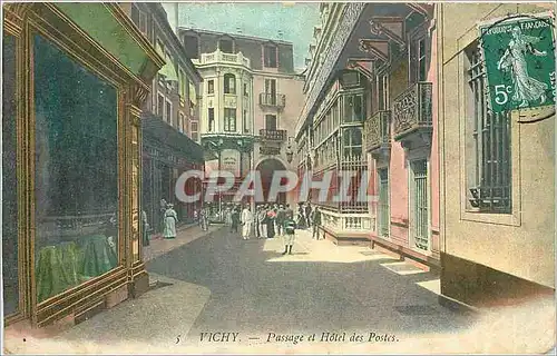 Cartes postales Vichy Passage et Hotel des Postes