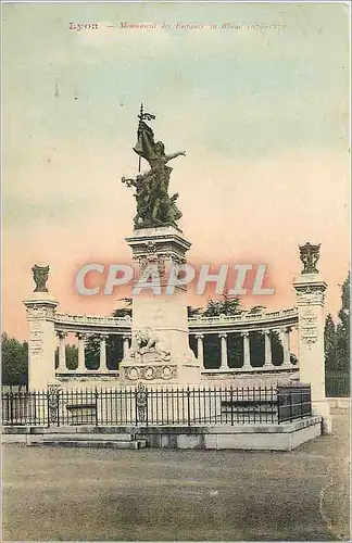 Cartes postales Lyon Monument des enfants du Rhone Lion