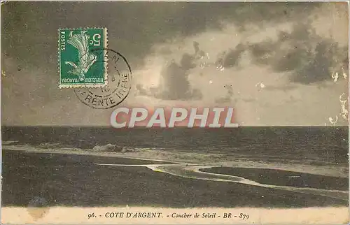 Cartes postales Cote d'Argent Coucher de Soleil