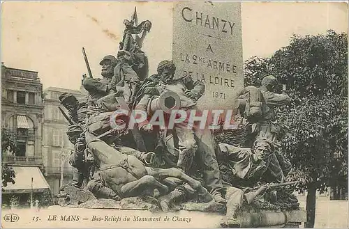 Cartes postales Le Mans Bas Reliefs du Monument de Chanzy