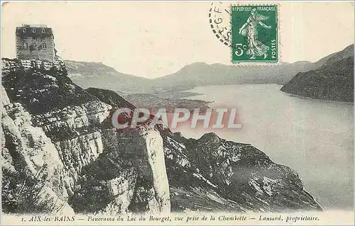 Ansichtskarte AK Aix les Bains Panorama du Lac du Bourget vue prise de la Chamvotte