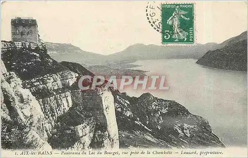 Cartes postales Aix les Bains Panorama du Lac du Bourget vue prise de la Chamvotte