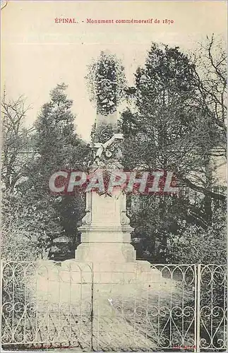 Ansichtskarte AK Epinal Monument commemoratif de 1870