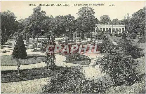 Cartes postales Bois de Boulogne La Roseraie de Bagatelle