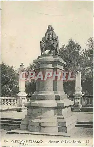 Cartes postales Clermont Ferrand Monument de Blaise Pascal