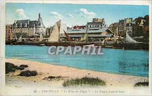 Ansichtskarte AK Trouville La Reine des Plages La Touque a maree basse Bateaux