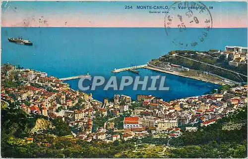 Cartes postales Monte Carlo Vue generale