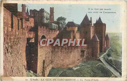 Cartes postales La Cite de Carcassonne La Porte d'Aude