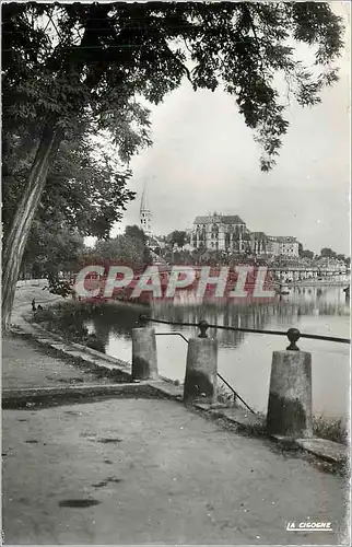 Moderne Karte Auxerre Yonne Bord de l'Yonne