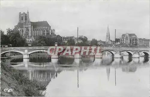 Moderne Karte Auxerre Yonne Le Pont Paul Bert