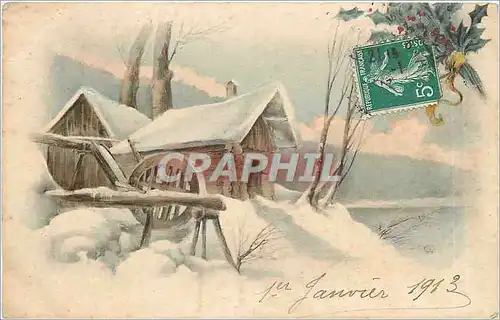 Cartes postales Maison dans la neige