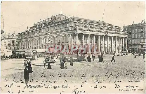 Cartes postales Bordeaux Le Grand Theatre Tramway