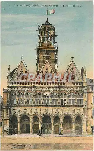 Cartes postales Saint Quentin apres Guerre L'Hotel de Ville