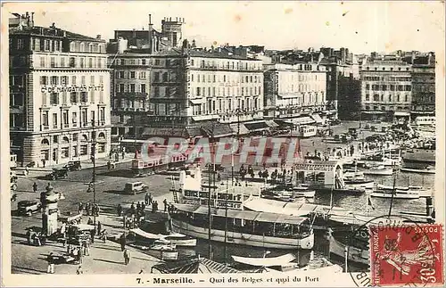 Ansichtskarte AK Marseille Quai des Belges et quai du Port Bateaux