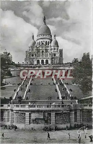 Cartes postales moderne Paris Basilique du Sacre Coeur de Montmartre et les Jardins