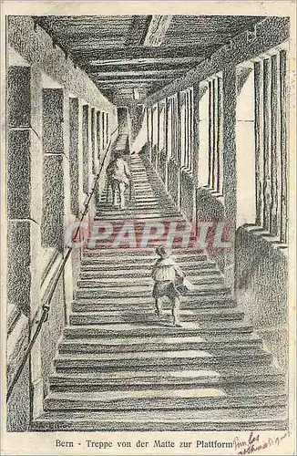 Cartes postales Bern Treppe von der Matte zur Plattform