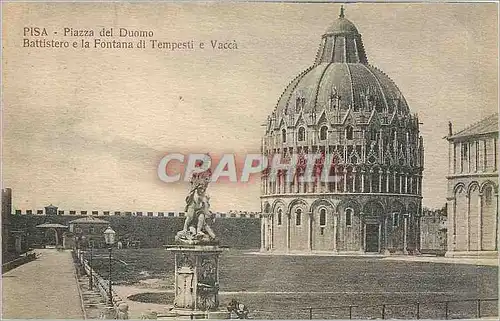 Cartes postales Pisa Piazza del Duomo Battistero e la Fontana di Tempesti a Vacca