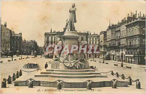 Cartes postales Bordeaux Monument Gambetta