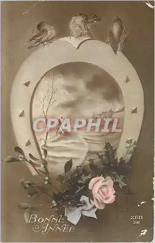 Ansichtskarte AK Bonne Annee Fer a cheval