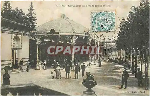 Cartes postales Vittel Les Galeries et Salons de correspondance