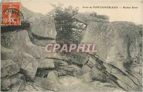 Cartes postales Foret de Fontainebleau Rocher Brise