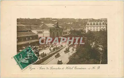 Cartes postales Lyon Gare de Terrache et Hotel Terminus