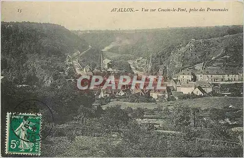 Ansichtskarte AK Avallon Vue sur Cousin le Pont prise des Promenades