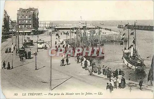 Ansichtskarte AK Le Treport Vue prise du Musoir vers les Jetees Bateaux