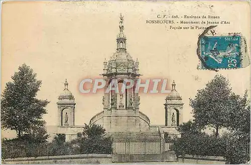 Cartes postales Bonsecours Monument de Jeanne d'Arc Facade sur le Plateau