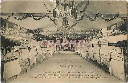 Cartes postales Ossuaire privisoire des Champs de Bataille de Verdun