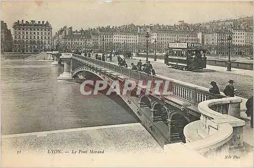 Ansichtskarte AK Lyon Le Pont Morand Tramway Byrrh