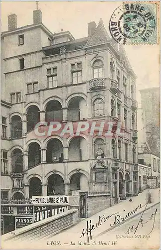 Ansichtskarte AK Lyon La Maison de Henri IV Funiculaire St Paul