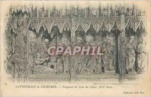 Cartes postales Cathedrale de Chartres Fragment du Tour du Choeur