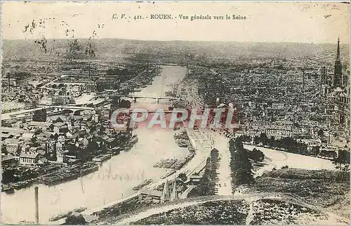 Cartes postales Rouen Vue generale vers la Seine