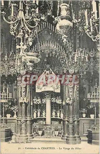 Ansichtskarte AK Cathedrale de Chartres La Vierge du Pilier