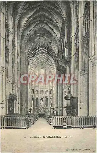 Cartes postales Cathedrale de Chartres La Nef