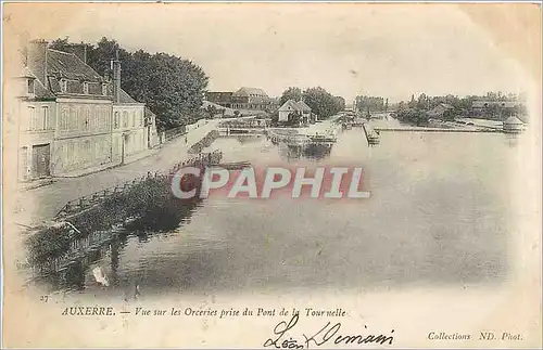 Ansichtskarte AK Auxerre Vue sur les Orcieres prise du Pont de la Tournelle Bel affranchissement Timbres Taxe