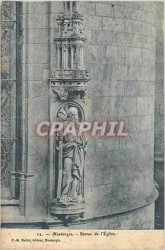 Cartes postales Montargis Statue de l'Eglise