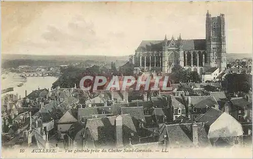 Ansichtskarte AK Auxerre Vue generale prise du Clocher Saint Germain