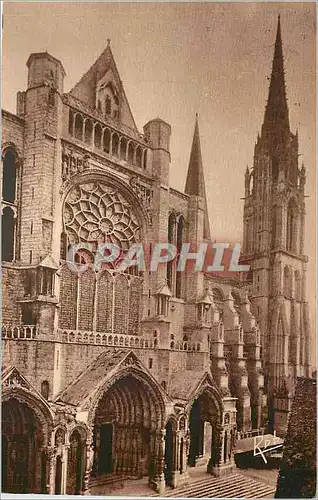 Cartes postales Chartres La Cathedrale Portail Nord et clocher neuf