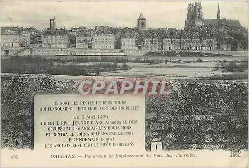 Cartes postales Orleans Panorama et Emplacement du Fort des Tourelles