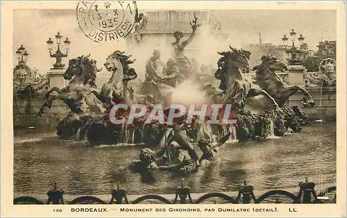 Ansichtskarte AK Bordeaux Monument des Girondins par Dumilatre