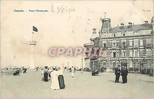 Cartes postales Ostende Vers l'Estacade