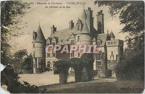 Ansichtskarte AK Environs de Cherbourg Tourlaville Le Chateau vu du Bois
