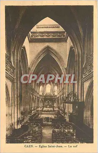 Cartes postales Caen Eglise Saint Jean La nef