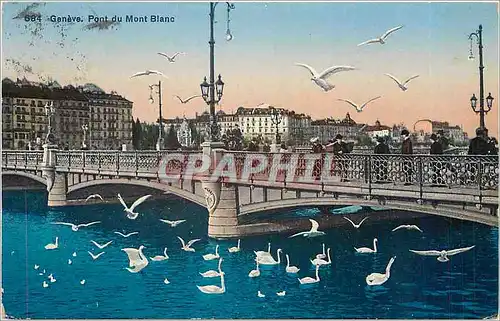 Cartes postales Geneve Pont du Mont Blanc