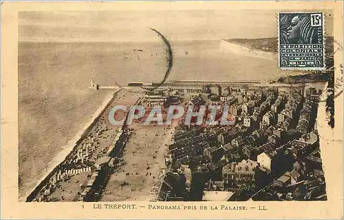 Cartes postales Le Treport Panorama pris de la Falaise