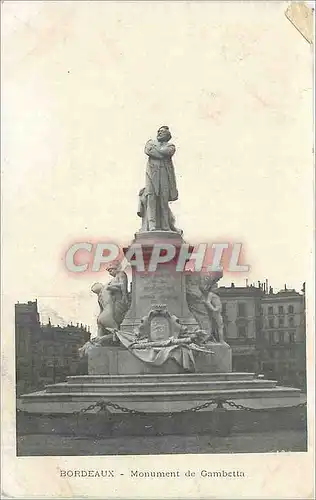 Cartes postales Bordeaux Monument de Gambetta